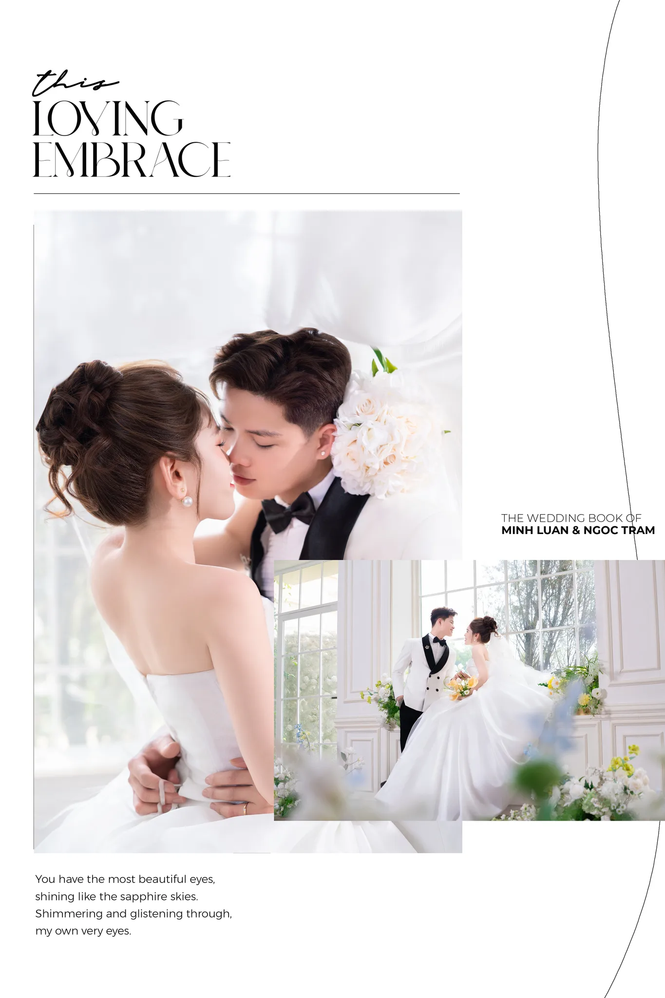 Trang album cưới do Hamita Studio thiết kế